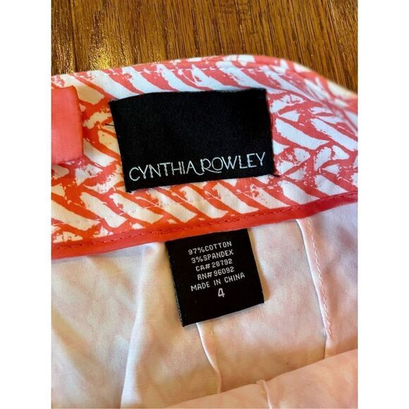 Cynthia rowley orange chevron abstract pencil skirt 4 - Picture 5 of 6